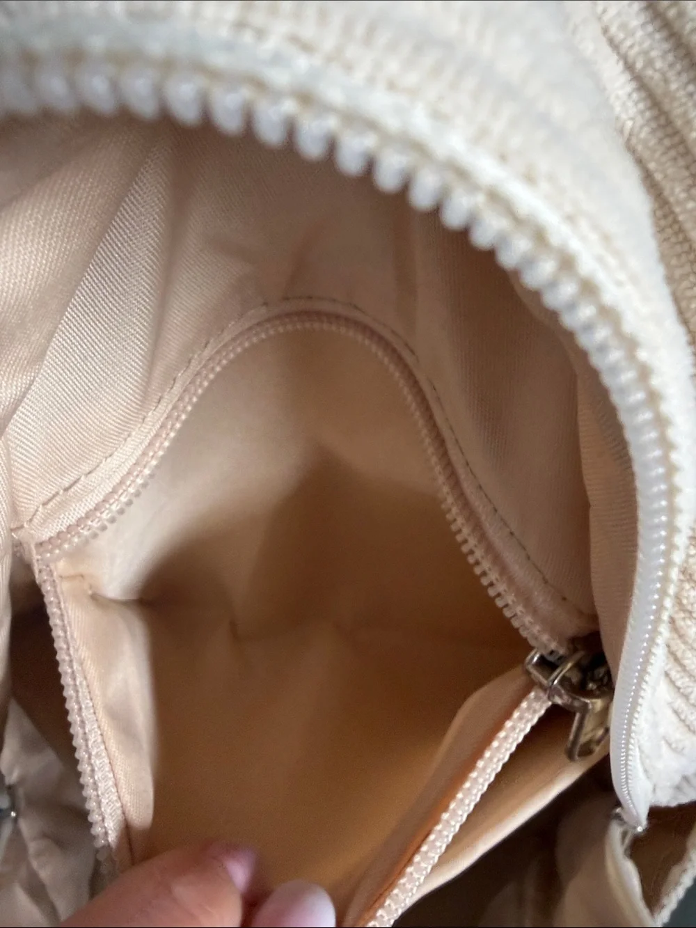 Unbranded Cream Corduroy Everyday Backpack